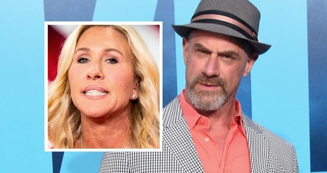 You are currently viewing Marjorie Taylor Greene roasted by actor Chris Meloni in viral tweet
