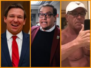 Read more about the article Ron “Don’t Say Gay” DeSantis humiliated again, George Santos throws a hissy fit & Biden’s beefcake bro