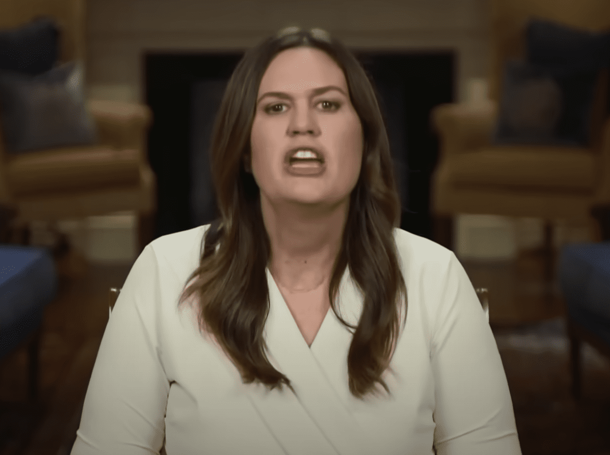 You are currently viewing Sarah Huckabee Sanders kicks off 2024 with another shameless publicly stunt aimed at the military