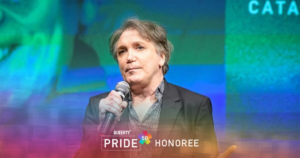 Read more about the article WATCH: Drag & theater legend Charles Busch accepts the Catalyst award at the 2024 Queerty Pride50