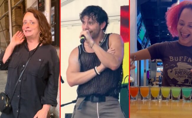 You are currently viewing David Archuleta’s mesh top, Rachel Dratch’s hoops, & a perfect rainbow pour