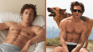 Read more about the article Jeremy Allen White strips down for ANOTHER sweaty Calvin Klein photoshoot