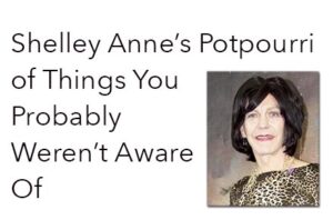 Read more about the article Shelley Anne’s Potpourri of Things You Probably Weren’t Aware Of